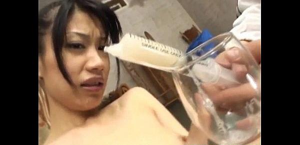  Miki Uehara gets sex toys and syringe with cum